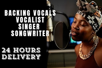 be your female gospel singer and songwriter, background vocals