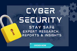provide expert cyber security research, reports, case study, assigned, ppts
