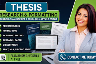 professionally format thesis, dissertation and edit academic journal articles