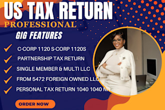 do US tax filing, foreign owned llc tax return, business tax 1120 5472 1040nr