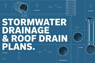 design stormwater drainage and roof drain plans for residential commercial