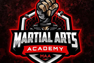 do fighting boxing martial arts team or club logo design