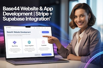 build base44 website, base44 bug fixing, base44 stripe integration, supabase