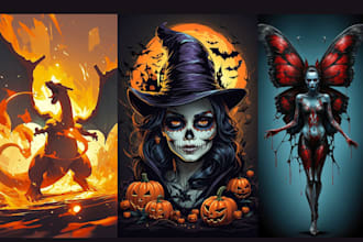 create custom pokémon inspired cards, halloween horror designs and banners