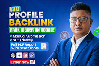 create 130 SMM profile backlinks