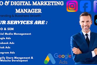 be your overall digital marketing manager, SEO, SMM, and SEM