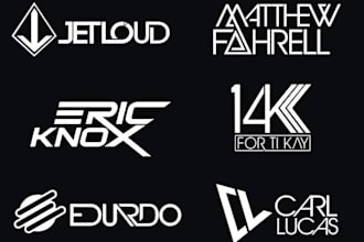 design music, dj, studio record or rock, metal band logo