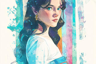 create watercolor character art and nsfw character