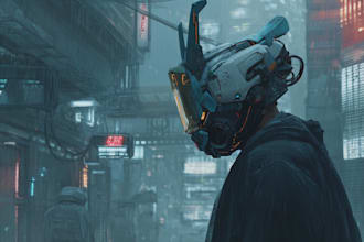 draw cyberpunk scribble art your portrait