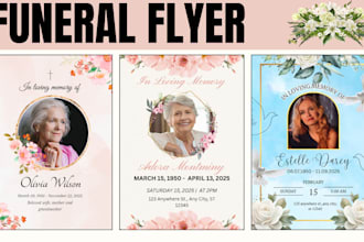 wedding invitation funeral obituary card flyer design, invitation