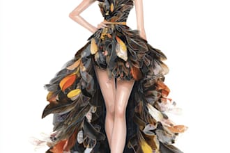 draw fashion illustration , sketch , model , artist