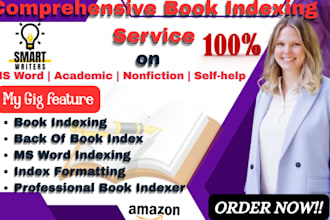 do comprehensive back of your book indexing on ms word