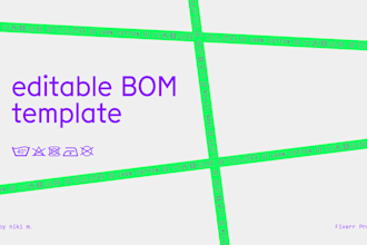 send you editable bill of materials template