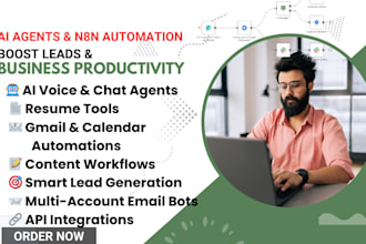 create ai agents and n8n workflows for lead generation and business automation