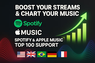 boost your spotify and apple music streams to help chart in your country