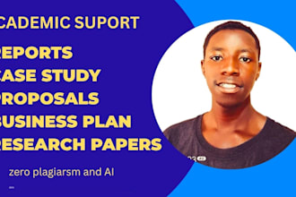 support students with business research and report