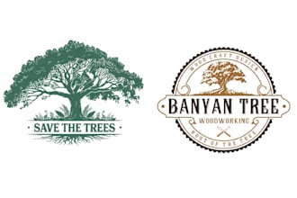 do tree care,grass trimming, lawn care, landscape logo for your business