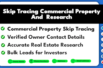 do skip tracing for commercial property and  research