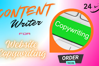 be your content writer for website copywriting
