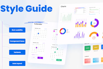 create UI kit and UI UX design system with a style guide in figma