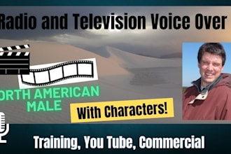 record an american male voiceover for radio and TV