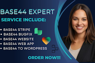 build base44 to wordpress base44 web app fix base44 bug base44 stripe base44
