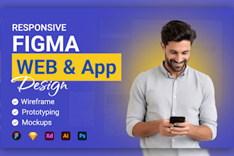 design modern UI UX for mobile app and website