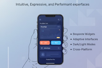 create modern flutter mobile app interfaces