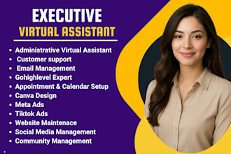 executive and personal virtual assistant, administrative support
