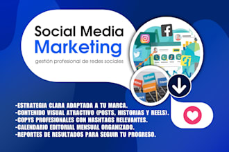gestión de redes sociales con contenido profesional