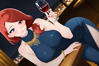 draw custom anime style nsfw art illustration