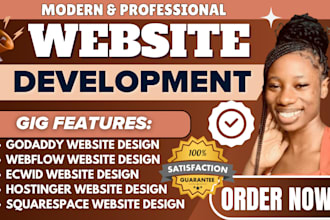 do godaddy website design webflow ecwid hostinger squarespace website design