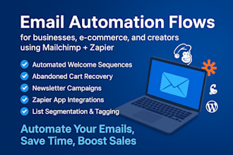 setup mailchimp zapier email automation flows welcome, carts, newsletters