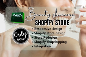 skincare shopify website beauty cosmetics skincare makeup dropshipping store