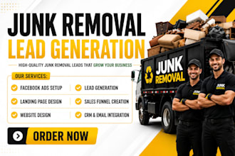 junk removal leads website logo landing page lead generation junk removal leads