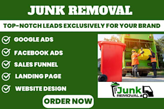 junk removal website junk removal leads junk removal logo cleaning leads hauling
