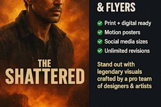 create legendary hollywood style movie poster and flyer