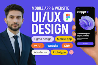 design custom UI UX design for website and mobile app in figma