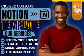 custom notion template notion workspace setup automation notion dashboard expert