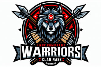 create outstanding warriors clan mascot logo within 24 hours