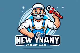 create an plumber mascot logo in very short time