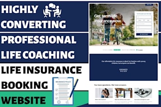 design life coaching financial consultant booking website iul insurance website
