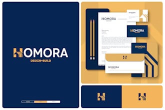 design business logo and branding kit with brand identity guidelines