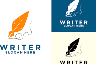 design a unique and professional logo for writers, authors, or literary brands