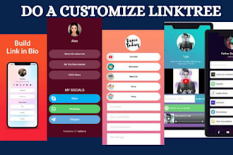 setup a customize linktree bio link landing page for your social media