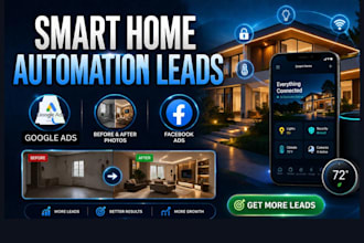 generate smart home automation leads, facebook ads, google ads, hubspot crm