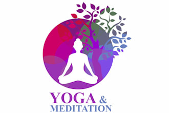 design yoga, wellness, spa, health and fitness logo