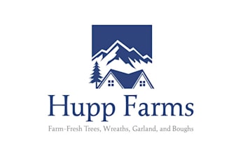 design amazing christmas tree farm logo