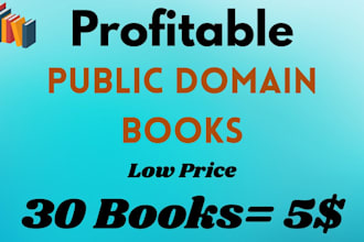 provide you public domain books for KDP