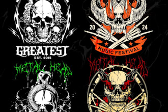 design a brutal death metal logo for your band or apparel brand